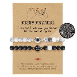 ”I Love You 100 Languages“-Armbänder, Paare, Geschenke für meine Frau, Freundin, Frau und Herrn – Jahrestag, Valentinstag, Geburtstagsgeschenk für Sie und Ihn (PINKY PROMISE) von Free Space