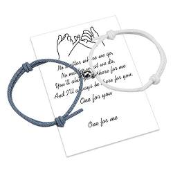 Magnetische Paare Armband Set Gegenseitige Anziehung Handgemachtes Seil für 2 geflochtene passende Armbänder Gelübde der ewigen Liebe Schmuck Geschenk für Frauen Männer (New G-White) von Free Space