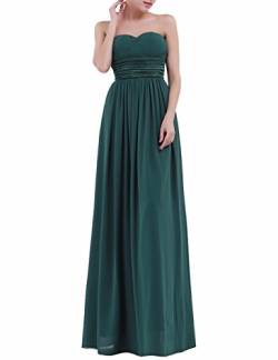 Freebily Damen Abendkleider Lang Elegant Partykleid Festliche Kleider Maxikleider Brautkleid Ballkleid Cocktailkleid Hochzeit Brautjungfer Keid Dunkelgrün Schulterfrei 38 von Freebily