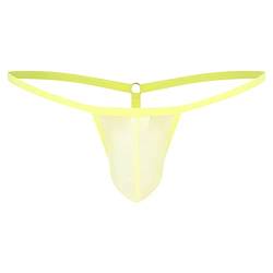 Freebily Männer Jockstrap Micro Mini Strings Tanga Bulge Pouch Slip Herren elastische G-String Thong Unterhose Butt Offen Gelb_L M von Freebily