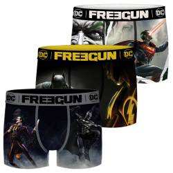 Freegun DC Comics Herren Boxershorts 3er Pack Batman Superman Justice League von Freegun