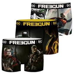 Freegun DC Comics Herren Boxershorts 3er Pack Batman Superman Justice League von Freegun