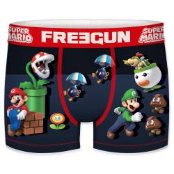 Freegun Super Mario Herren Boxershorts Luigi Bowser Gumba Piranha Pflanze von Freegun