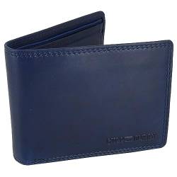 Geldbörse aus Leder für Damen und Herren mit RFID-Schutz Münzfach Geldbeutel Geldtasche Portemonnaie Portmonee (Hill Burry) (blau) von Fregery