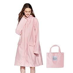 Freiesoldaten Wasserdichte Regenjacke für Damen, Outdoor, winddicht, leicht, Poncho, schnell trocknend, Regenmantel mit Kapuze, rose, 48 von Freiesoldaten