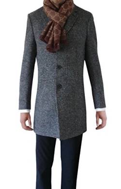 Freiherr von Falkenhausen Salz & Pfeffer Slim Fit Wintermantel mit Schurwolle schwarz weiss Kurzmantel XS S M L XL XXL XXXL 46 48 50 52 54 56 58 60 94 98 102 106 110 (102) von Freiherr von Falkenhausen