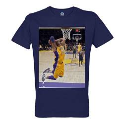 French Unicorn T-Shirt für Herren, Rundhalsausschnitt, Bio-Baumwolle, groß, Dunk Kobe Bryant Superstar Basketball Los Angeles, blau, M von French Unicorn