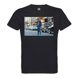 Herren-T-Shirt, Rundhalsausschnitt, Bio-Baumwolle, Zurück in die Zukunft Marty McFly Michael J. Fox 60's, Schwarz , XL von French Unicorn