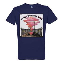 T-Shirt für Herren, Rundhalsausschnitt, Bio-Baumwolle, Motiv: The Velvet Underground Album, 70er Vintage, blau, L von French Unicorn