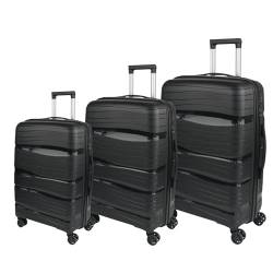 Frentree Koffer ABS Hartschalenkoffer Reisekoffer - Trolley mit 4 Rollen und TSA Zahlenschloss - Größe: 3er Set von Frentree