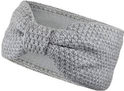 Gefüttertes Stirnband Haarband Ohrenwärmer für Damen und Mädchen, Strickmuster mit Schleife und weichem Fleece Innenfutter, SB1019X von Frentree