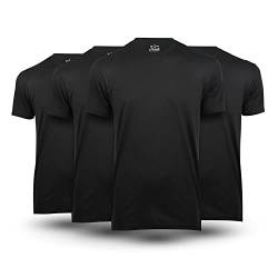 Fresh Clean Threads T-Shirt mit Rundhalsausschnitt für Herren – vorgeschrumpft, weich, tailliert, Premium Classic Tee – Herren-T-Shirts aus Baumwoll-Polyester, Schwarz, XL von Fresh Clean Threads