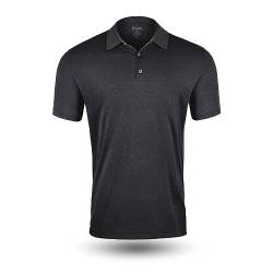 Fresh Clean Threads Torrey Poloshirt für Herren, weich und passend, weiches Baumwoll-Polyester-Mischgewebe, vorgeschrumpft, Premium-Poloshirt, Dunkelgrau, 3X-Groß von Fresh Clean Threads