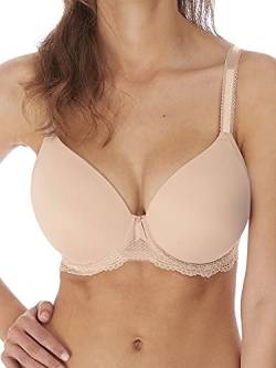 Freya Damen Expression Demi Plunge Molded Underwire Bra T-Shirt-BH, Naturfarben/Beige, 70DD von Freya