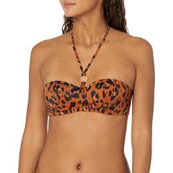 Freya Damen Roar Instinct Bandeau-Bikinioberteil mit Bügel Bikini, Leopard, 65F von Freya