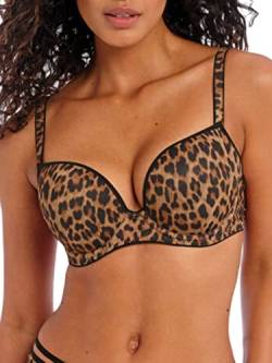 Freya Damen Wildside Bügel, geformt, tiefer Schnitt T-Shirt-BH, Leopard, 75E von Freya