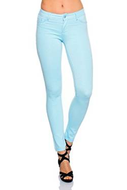 Freyday Modische Damen Jeggings Leggings Hüfthose Skinny Stretch Slimfit (Hellblau, 38) von Freyday