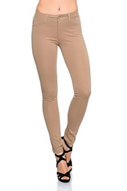 Freyday Modische Damen Jeggings Leggings Hüfthose Stretch Slimfit (M, Dunkelbeige),Etikettgröße:38 von Freyday