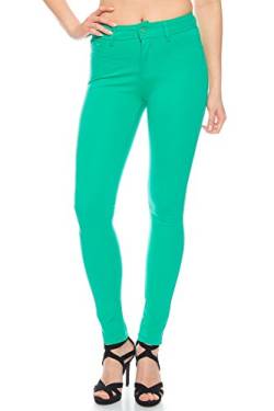 Freyday Modische Damen Jeggings Leggings Hüfthose Stretch Slimfit (Türkis, XS),Etikettgröße:34 von Freyday