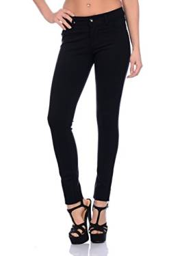 Freyday Modische Damen Jeggings Leggings Hüfthose Stretch Slimfit (XS, Schwarz),Etikettgröße:34 von Freyday