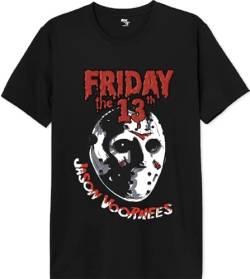 Friday the 13th Herren Uxfridmts001 T-Shirt, Schwarz, S von Friday the 13th