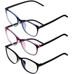 3 Paare Blaulicht Blockierung Brille Leichte Stilvolle Computer Brille Anti Blendung Brillen für Frauen Männer Anti Blaulicht Brille von Frienda