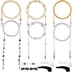 6 Stück Brillenketten Eleganter Brillenhalter Perlen Brillenband von Frienda