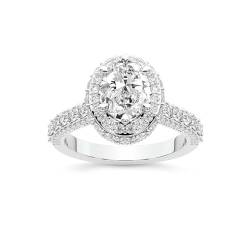 Im Labor Gezüchteter Diamant-Verlobungsring Für Frauen 2 Karat IGI-Zertifiziert Ovaal Form | In 14K von 18K in Weiß, Gelb oder Roségold Luxoré Vintage Allure Diamanten Ring | FG-VS1-VS2 Qualität von Friendly Diamonds