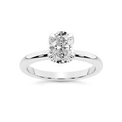 Im Labor Gezüchteter Diamant-Verlobungsring Für Frauen 2 Karat IGI-Zertifiziert Oval Form | In 14K oder 18K in Weiß-, Gelb- oder Roségold Mabel Petal Solitaire Diamant-Ring | FG-VS1-VS2 Qualität von Friendly Diamonds