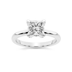 Im Labor Gezüchteter Diamant-Verlobungsring Für Frauen 2 Karat IGI-Zertifiziert Prinzessin Form | In 14K oder 18K in Weiß-, Gelb- oder Roségold Mabel Petal Solitaire Diamant-Ring | FG-VS1-VS2 Qualität von Friendly Diamonds