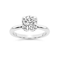 Im Labor Gezüchteter Diamant-Verlobungsring Für Frauen 2 Karat IGI-Zertifiziert Runden Form | In 14K oder 18K in Weiß-, Gelb- oder Roségold Mabel Petal Solitaire Diamant-Ring | FG-VS1-VS2 Qualität von Friendly Diamonds