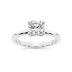 Im Labor Gezüchteter Diamant-Verlobungsring Für Frauen 3 Karat IGI-Zertifiziert Kissen Form | In 14K oder 18K in Weiß-, Gelb- oder Roségold Mabel Petal Solitaire Diamant-Ring | FG-VS1-VS2 Qualität von Friendly Diamonds