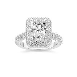 Im Labor Gezüchteter Diamant-Verlobungsring Für Frauen 4 Karat IGI-Zertifiziert Strahlend Form | In 14K von 18K in Weiß, Gelb oder Roségold Luxoré Vintage Allure Diamanten Ring | FG-VS1-VS2 Qualität von Friendly Diamonds