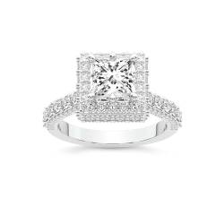 Im Labor Gezüchteter Diamant-Verlobungsring Für Frauen 5 Karat IGI-Zertifiziert Prinzessin Form | In 14K von 18K in Weiß, Gelb oder Roségold Luxoré Vintage Allure Diamanten Ring | FG-VS1-VS2 Qualität von Friendly Diamonds