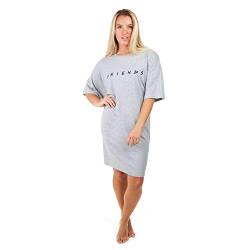 FRIENDS Damen Titles Sleep Tee Nachthemd, Grau (Grey Heather Hgy), 42 von Friends