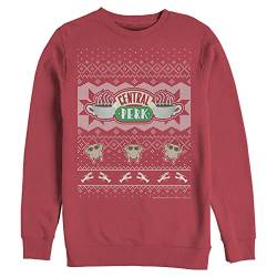 WARNER BROS Herren Central Perk Sweater Sweatshirt, rot, Medium von Friends