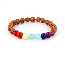 Frienemy Home Presents 7 Chakra Stones Armband Mit Rudraksha Perlen Für Männer & Frauen #Frienemy-2614 von Frienemy Home