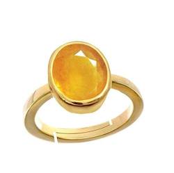 Frienemy Presents Gelber Saphir Pukhraj Edelstein Asthdhatu Ring #Frienemy-087 von Frienemy Home