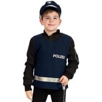 Fries Kinder-Kostüm Größe 116 Polizei-Weste Blau von Fries