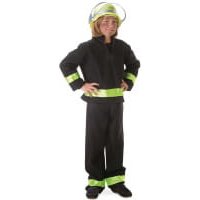 Fries Kinder-Kostüm Größe 128 Feuerwehrmann Schwarz von Fries