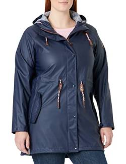 Friesennerz Damen Regenjacke 'Oh! Nass'is!' II mit Innenfutter - Regenmantel Outdoorjacke Regenparka wasserdicht modisch tailliert in Blau Größe 52/54 von Friesennerz