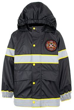 Fringoo - Regenmantel für Kinder - Feuerwehr-Design -Wasserdichte Jacke für Kinder - Alter 4/5 Jahre - Feuerwehruniform - Maschinenwäsche – leichter Mantel von Fringoo