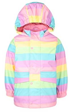 Fringoo - Regenmantel für Kinder - Regenbogen-Streifen-Design -Wasserdichte Jacke für Kinder - Alter 4/5 Jahre - Mehrfarbiger Streifen - Maschinenwäsche – leichter Mantel von Fringoo