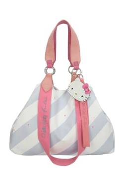 Fritzi aus Preussen Damen Hello Kitty Fritzi Izzy Medium Canvas Stripe Ice Blue Shopper von Fritzi aus Preussen