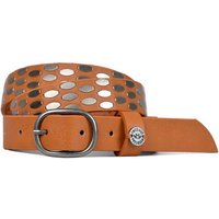 Fritzi aus Preußen Synthetikgürtel Fritzi-Damen-Gürtel Belt ARIA Nieten 2,4 cm Dorn 0055 Cognac BW 95 von Fritzi aus Preußen