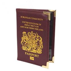 Passport Schutzhülle aus Leder für Reisepass, Schutzhülle, Brieftasche, Visitenkarte, weich von Frmarche