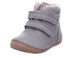 Froddo Kinder Stiefel G2110113 Mädchen Jungen Winter Leder Stiefel Klettverschluss Grau (Grey) Größe 26 EU von Froddo