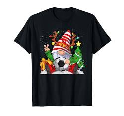 Lustige Weihnachtswichtel Weihnachten Wichtel Fußball Jungen T-Shirt von Frohe Weihnachten