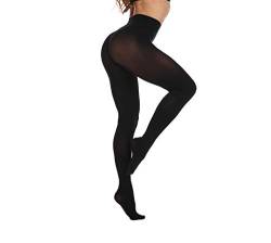 Frola Nur die Damen Strumpfhose 80 Den Blickdicht Microfaser Weich Damenstrumpfhose (L/XL, Schwarz) von Frola