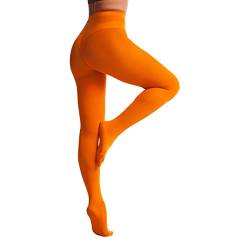 Frola Nur die Damen Strumpfhose 80 Den Blickdicht Microfaser Weich Damenstrumpfhose (L-XL, Orange) von Frola